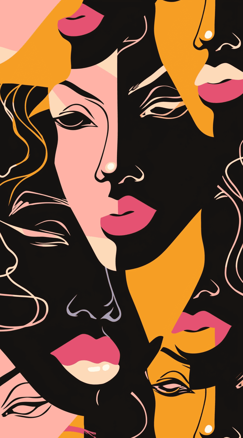 Abstract Face 231 original repeating artwork