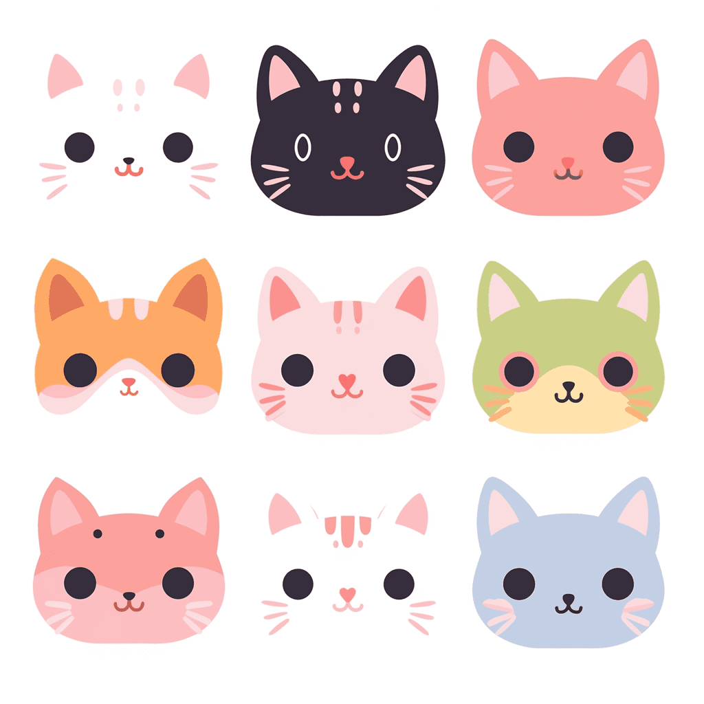 Cat 258 original repeating artwork