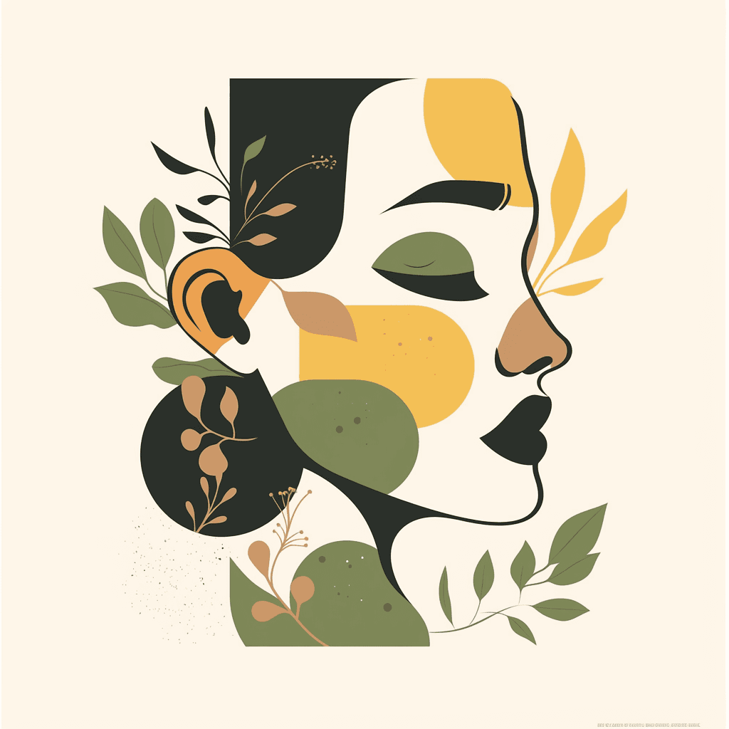 Abstract Face 581 original repeating artwork
