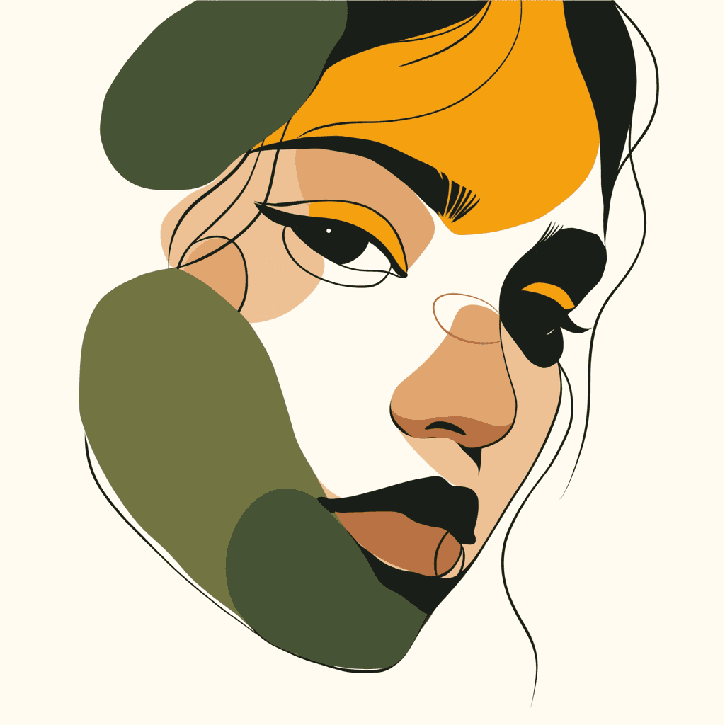 Abstract Face 476 original repeating artwork