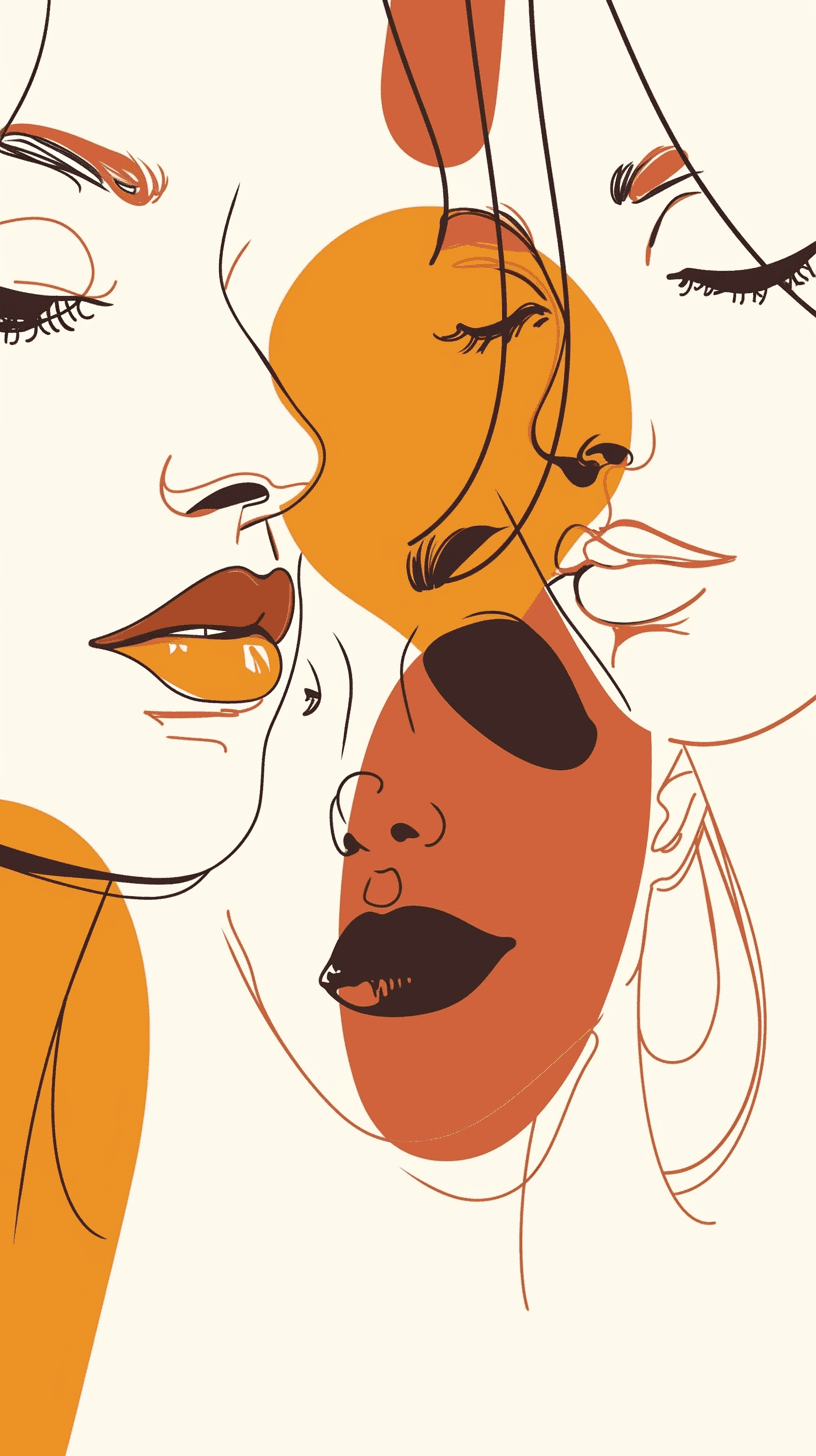 Abstract Face 656 original repeating artwork