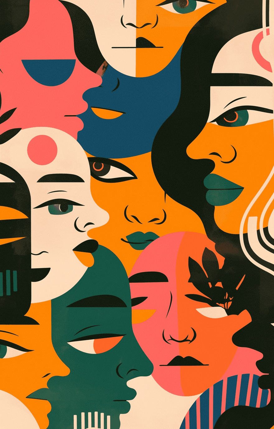 Abstract Face 450 original repeating artwork