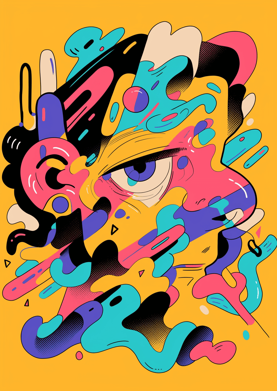 Abstract Face 655 original repeating artwork