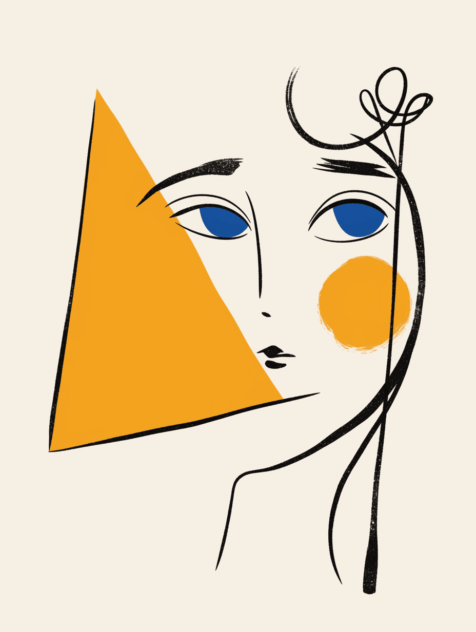 Abstract Face 230 original repeating artwork