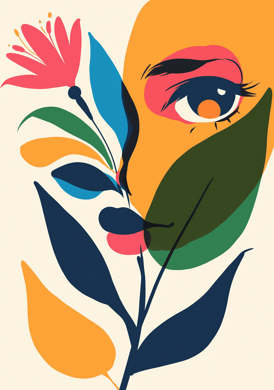 Abstract Face 349 original repeating artwork
