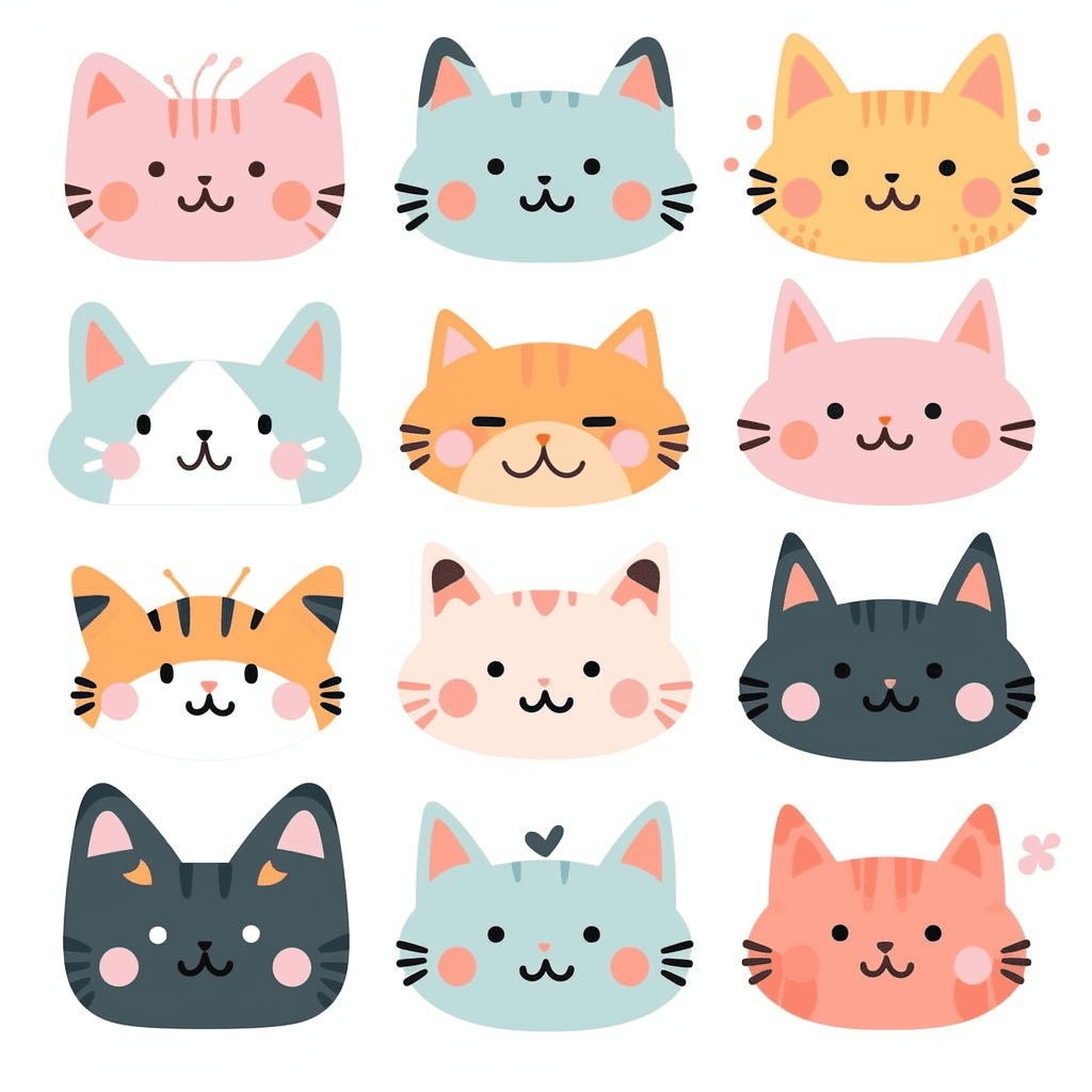Cat 424 original repeating artwork