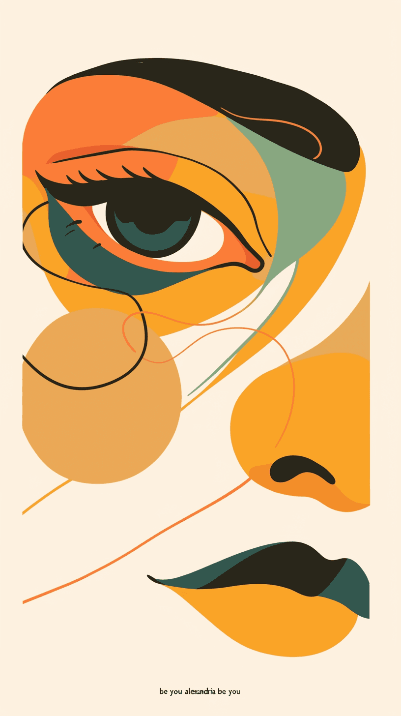 Abstract Face 083 original repeating artwork
