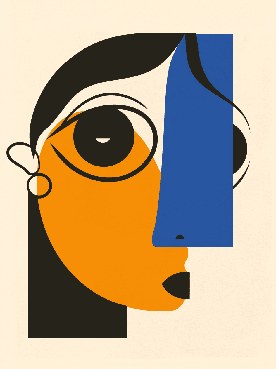 Abstract Face 081 original repeating artwork
