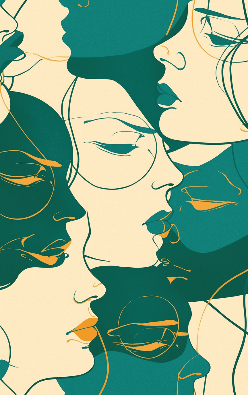 Abstract Face 577 original repeating artwork