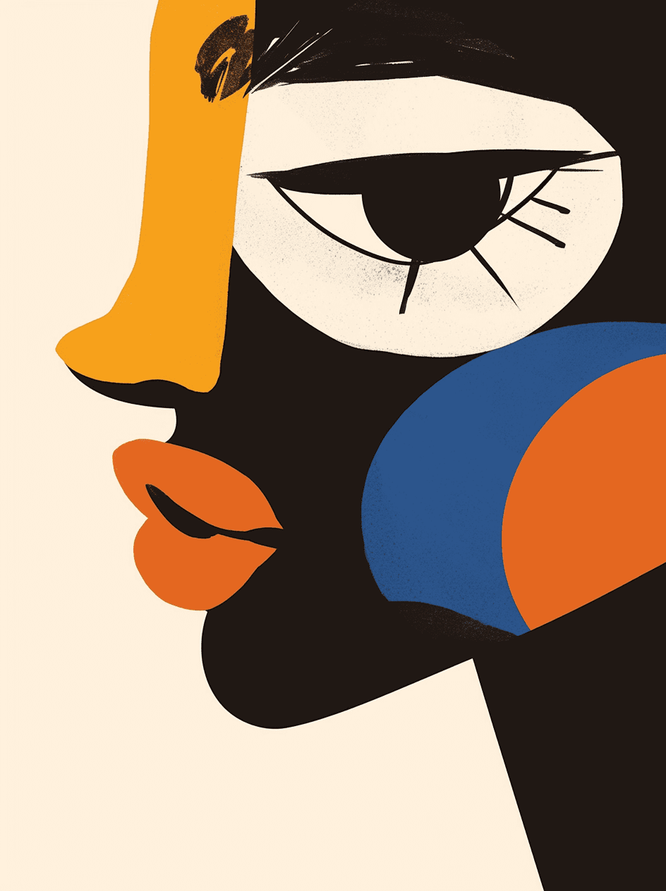 Abstract Face 648 original repeating artwork