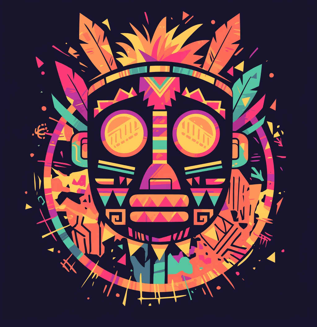 Tribal Totem Club original repeating artwork
