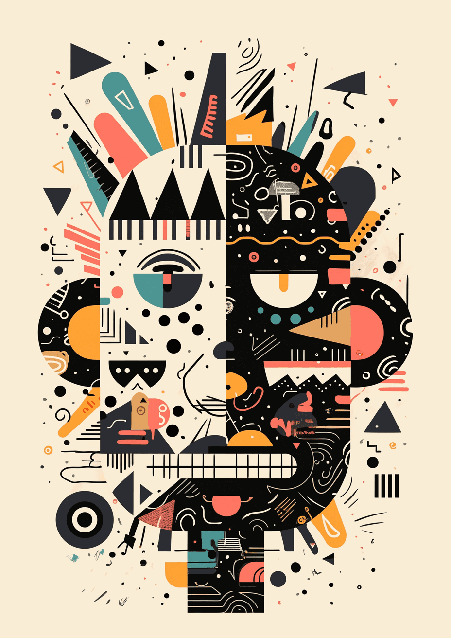 Mask Pop original repeating artwork
