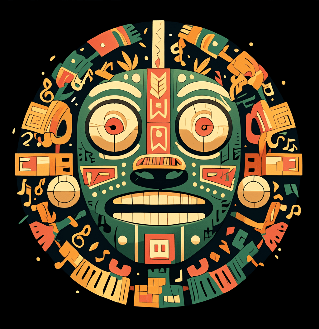 Mask Parade original repeating artwork