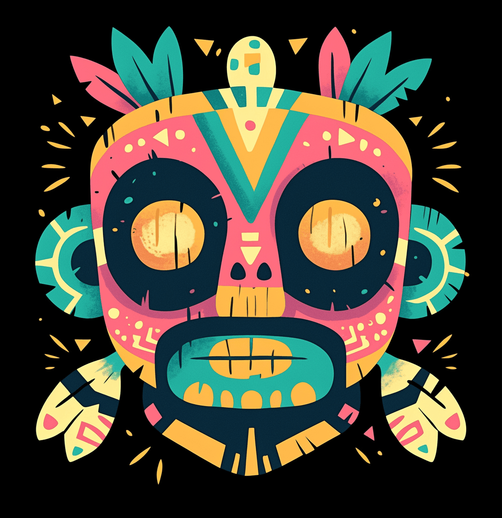 Mask Party original repeating artwork