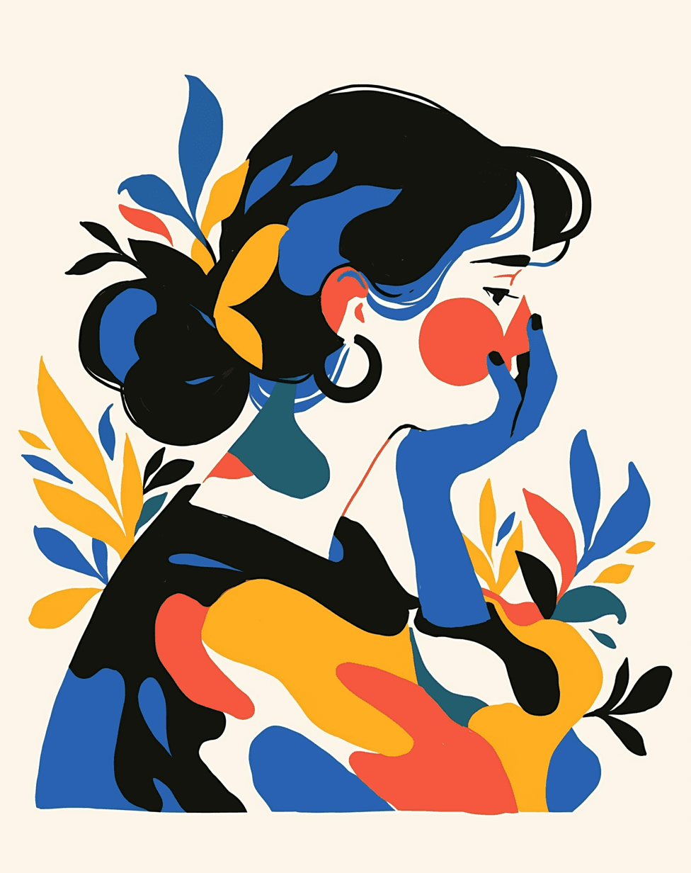 Abstract Woman Pop original repeating artwork