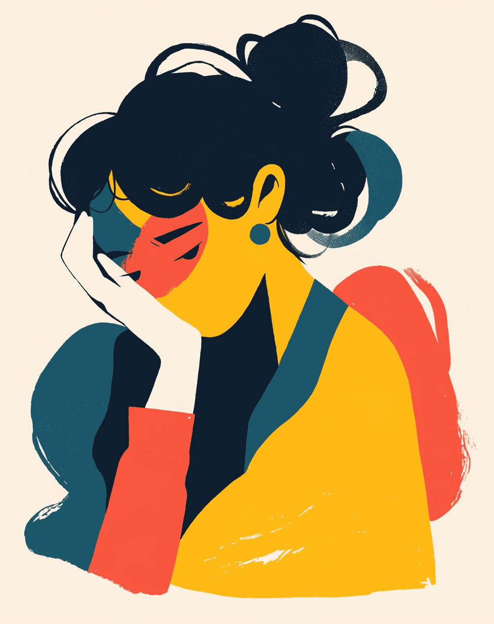 Abstract Woman Rhythm original repeating artwork