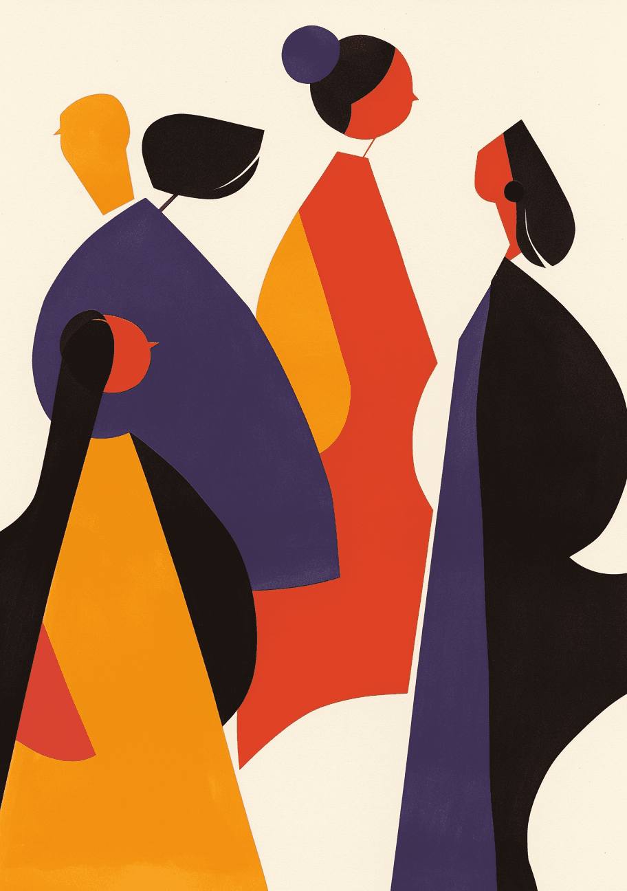 Abstract Woman Groove original repeating artwork