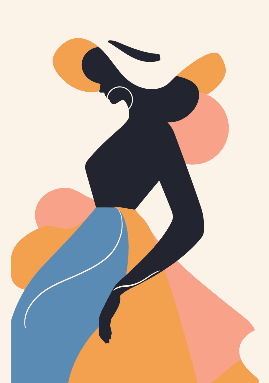 Abstract Woman Show original repeating artwork