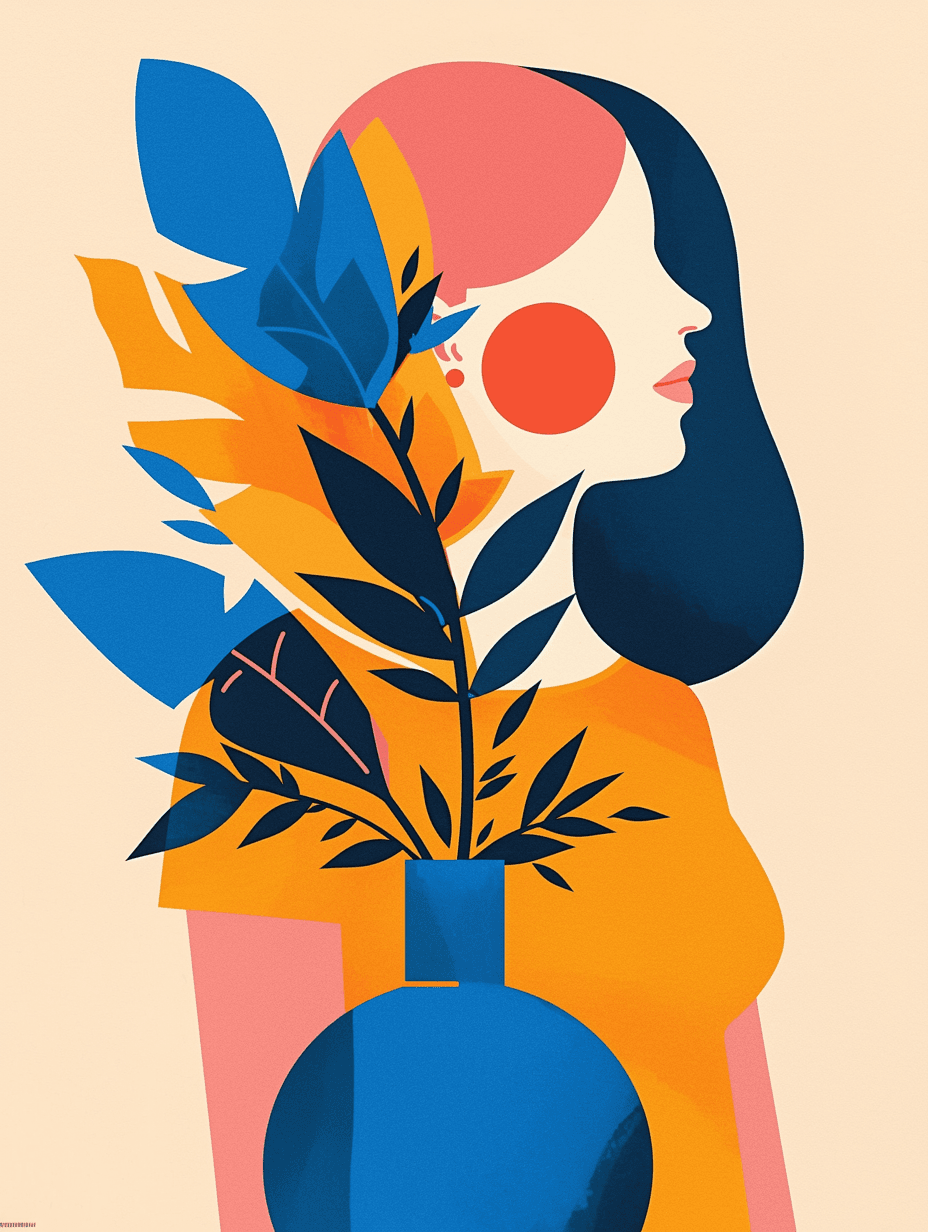 Abstract Woman Fair original repeating artwork