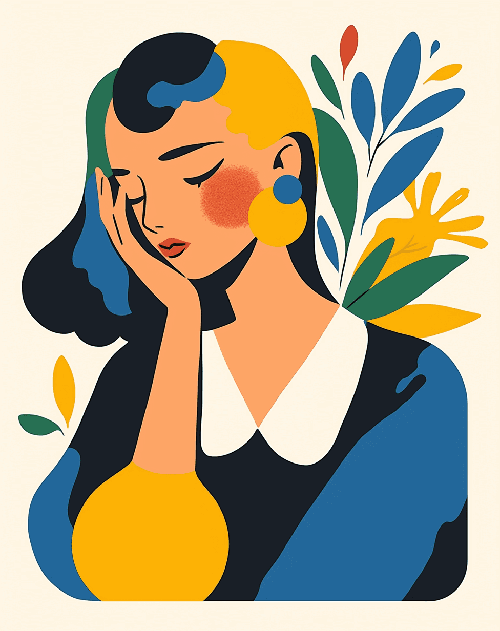 Abstract Woman Loop original repeating artwork
