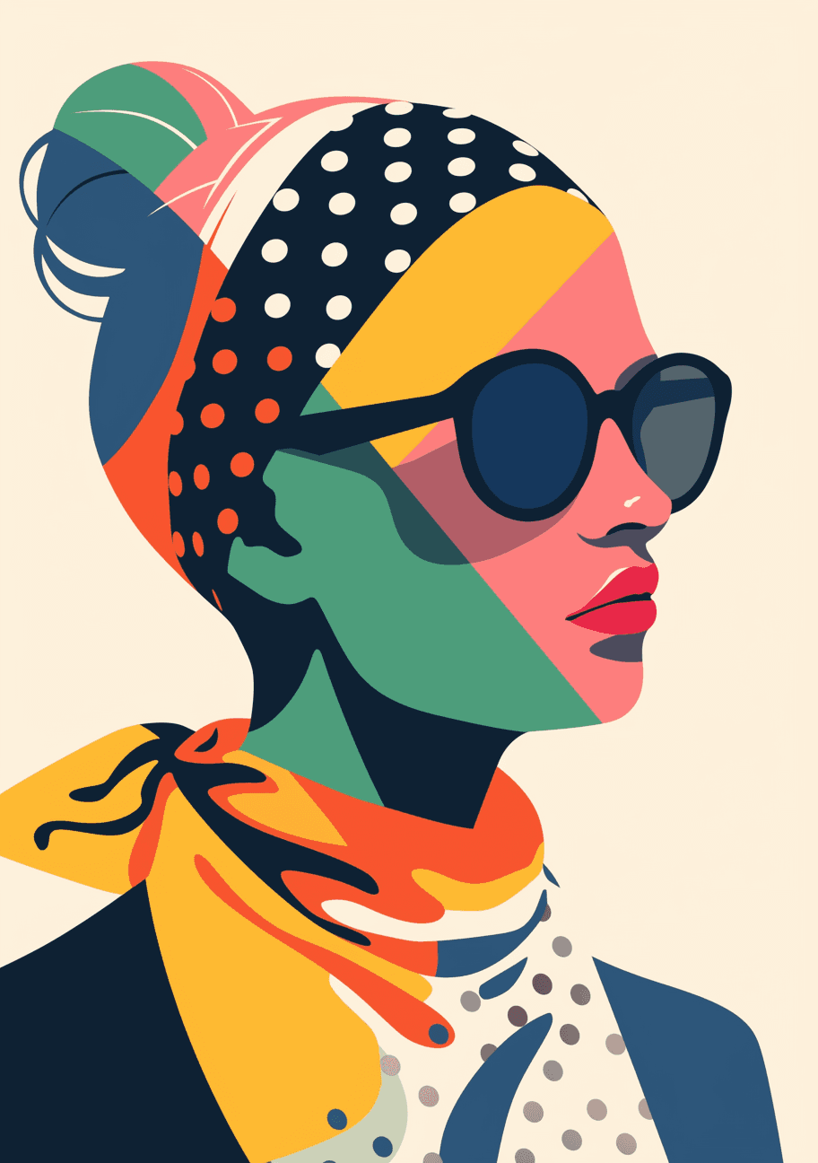Abstract Woman Tune original repeating artwork