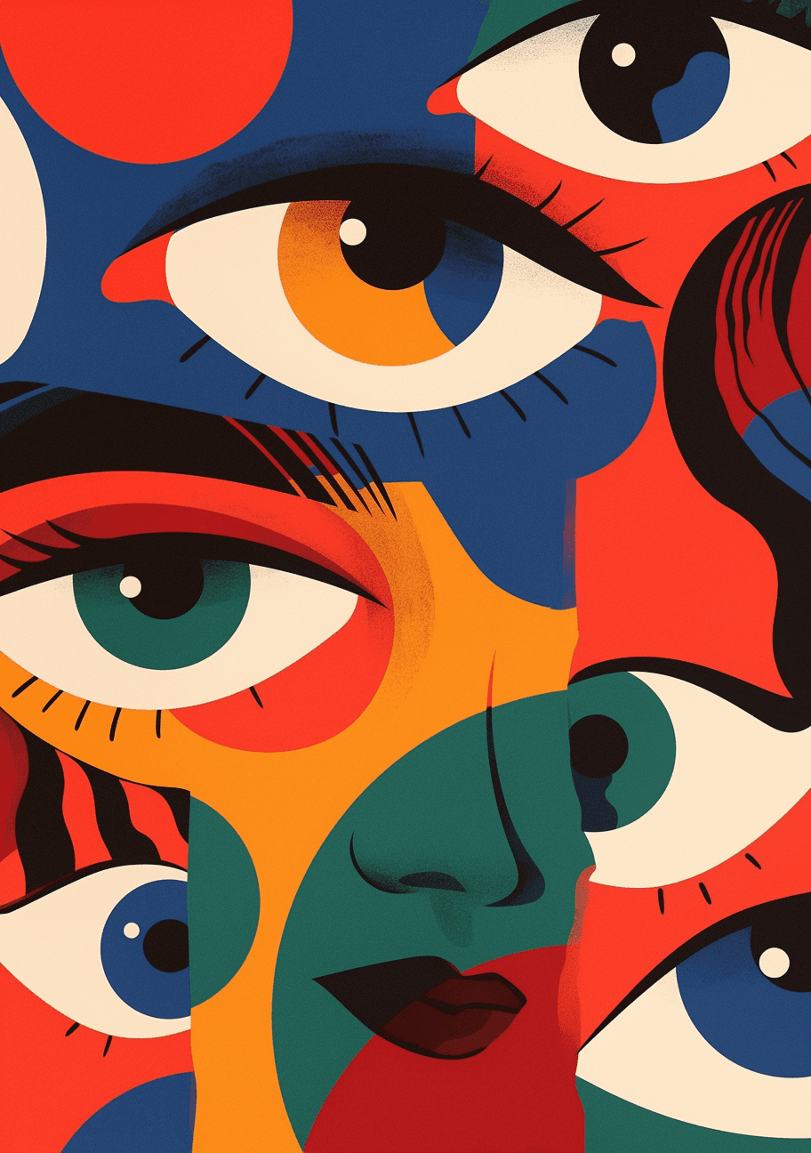 Abstract Eye Wander original repeating artwork