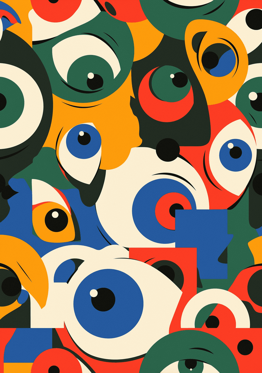 Abstract Eye Bold original repeating artwork