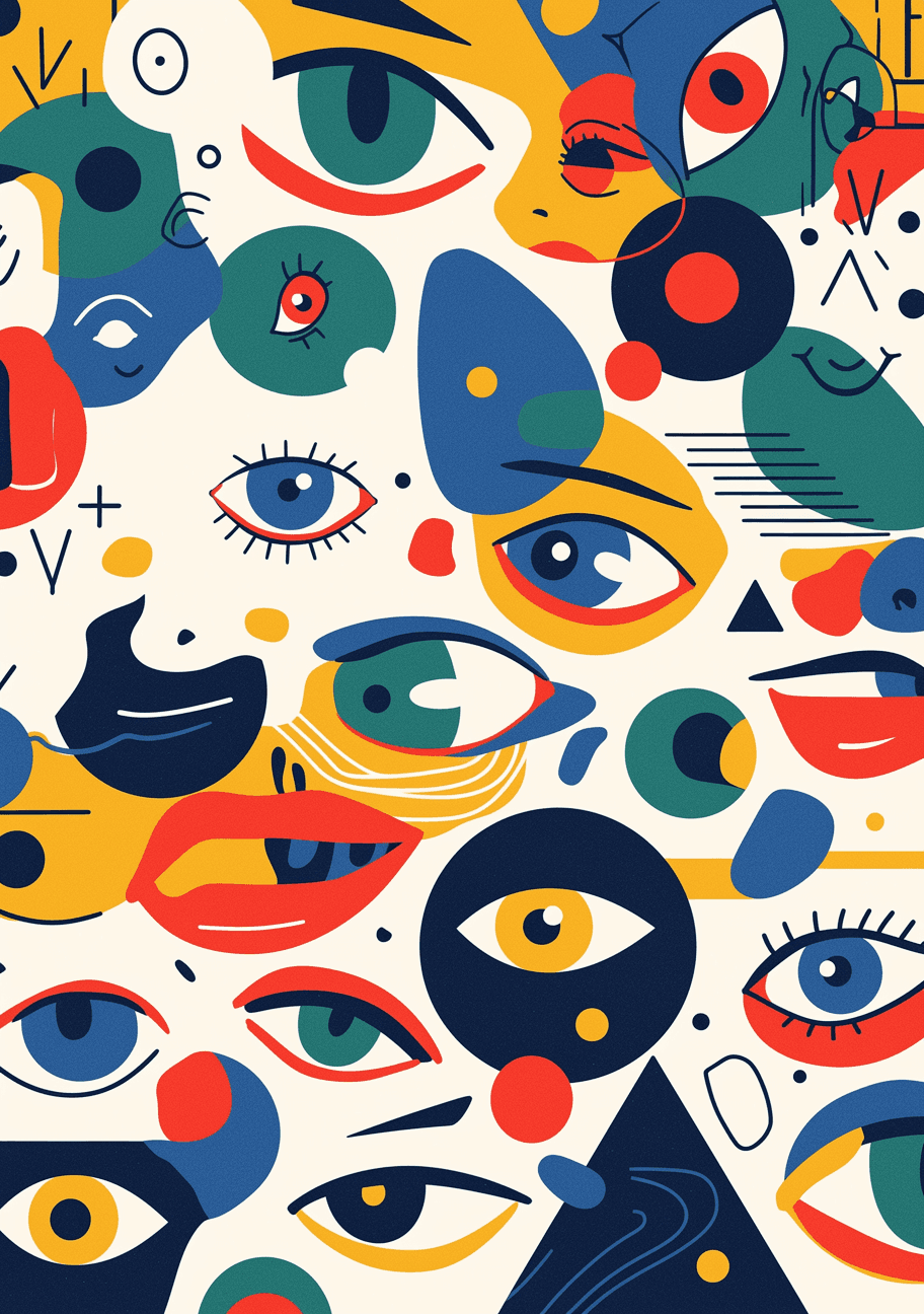 Abstract Eye Carnival original repeating artwork