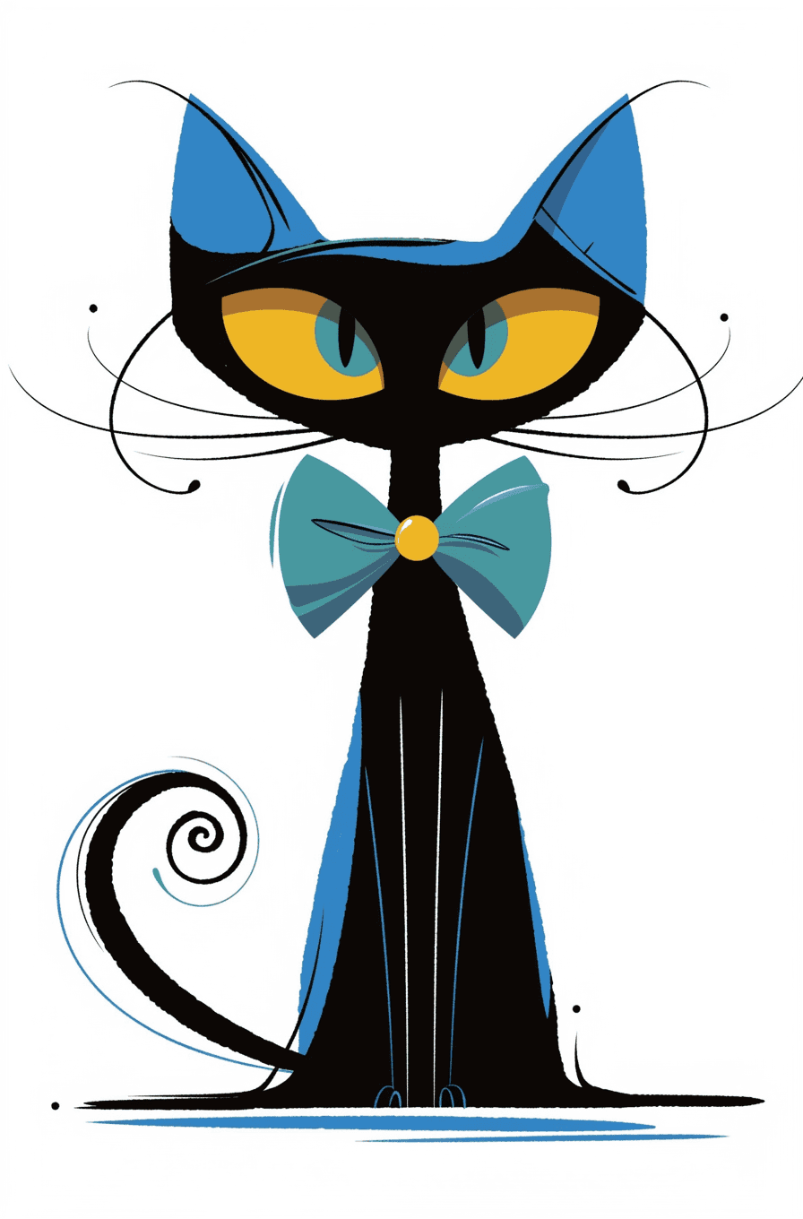 Abstract Cat Squad original repeating artwork