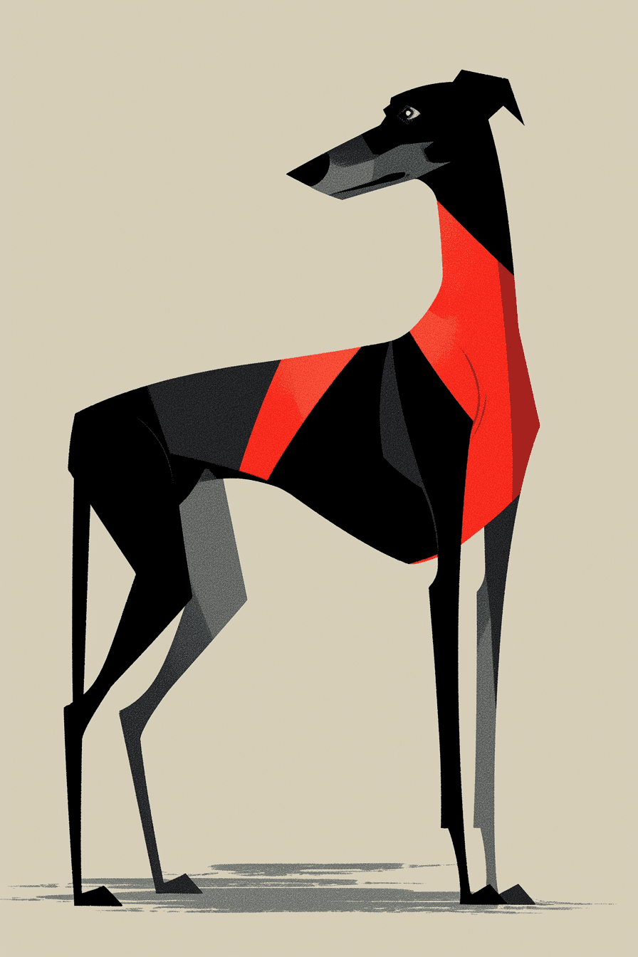 Abstract Puppy Club original repeating artwork