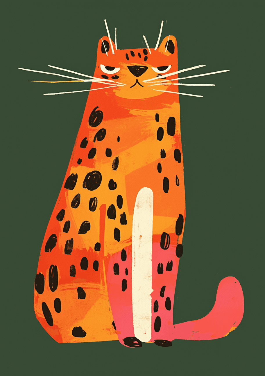Abstract Animals original repeating artwork