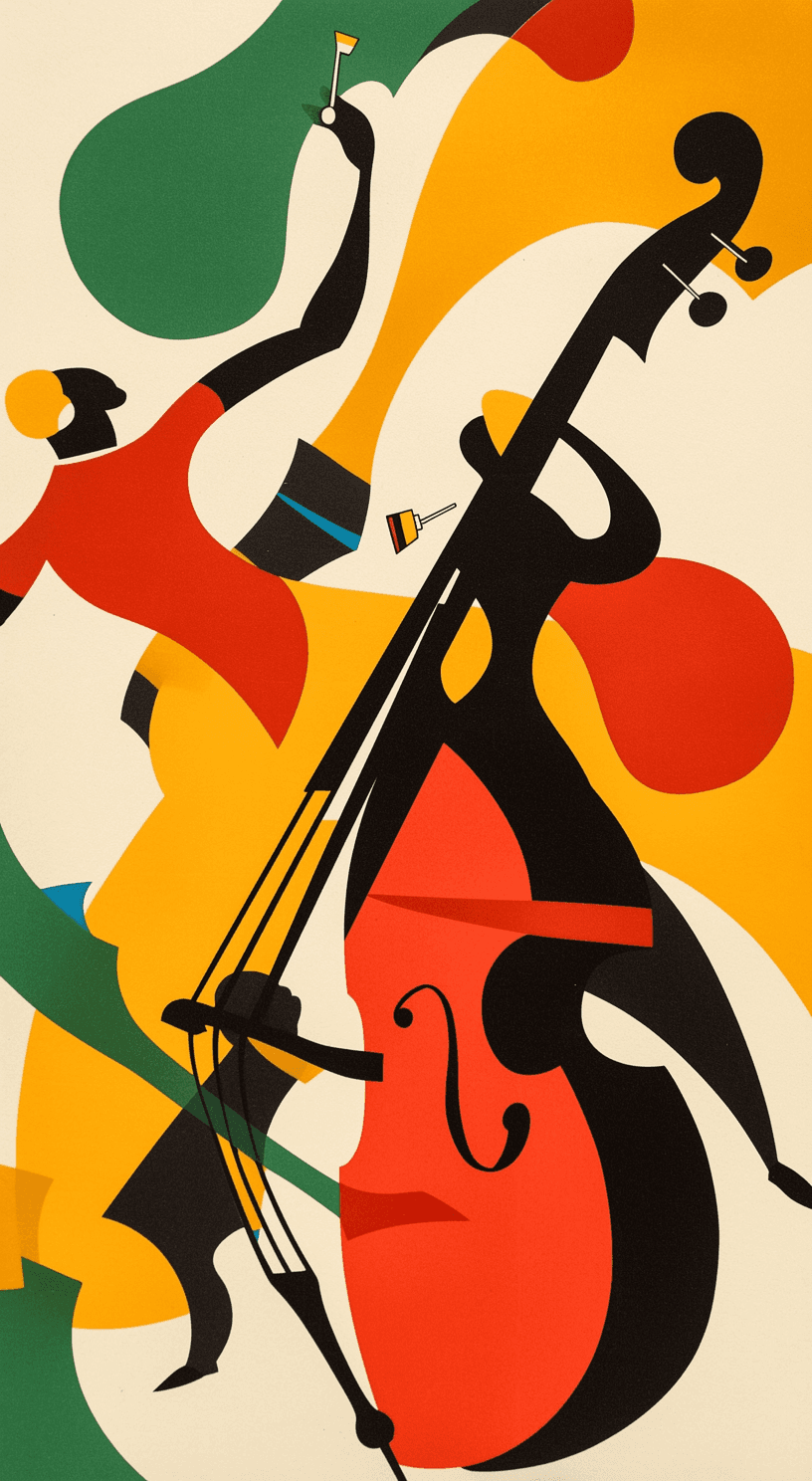 Abstract Figure Rhythm original repeating artwork