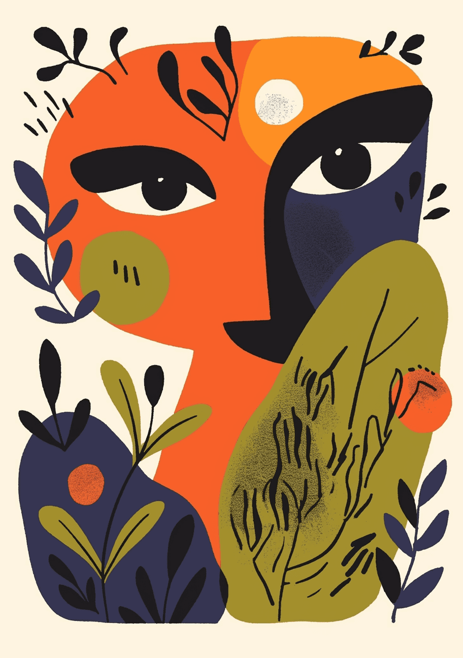 Abstract Figure Beats original repeating artwork