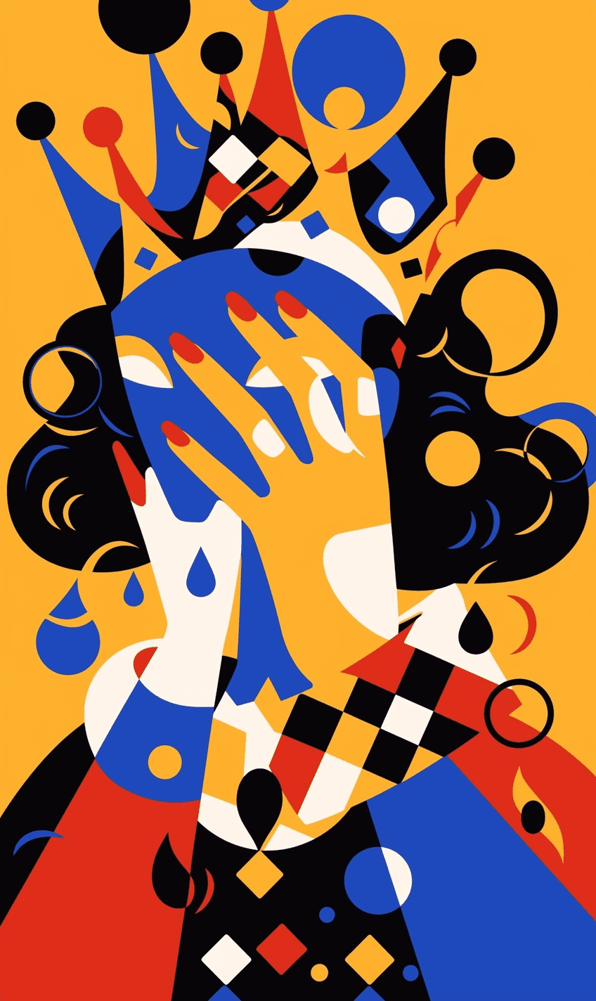 Abstract Figure Mono original repeating artwork