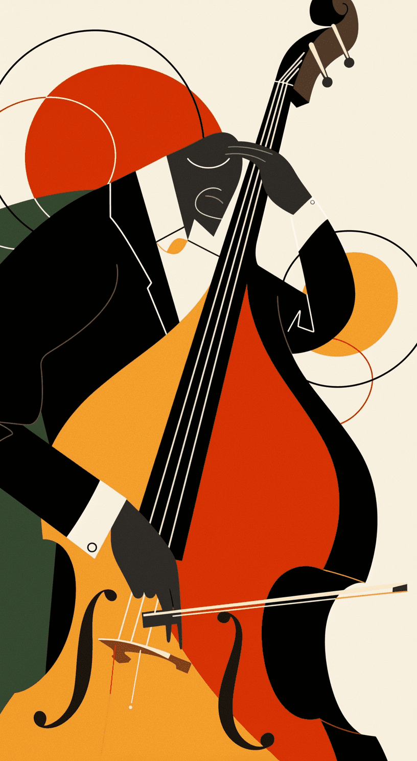 Abstract Figure Echo original repeating artwork