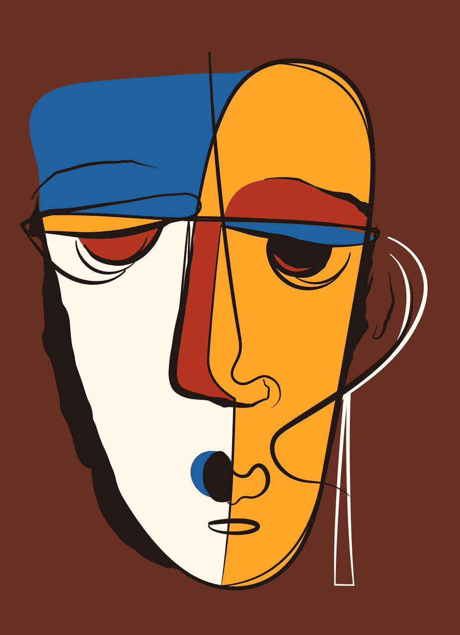 Abstract Face 237 original repeating artwork