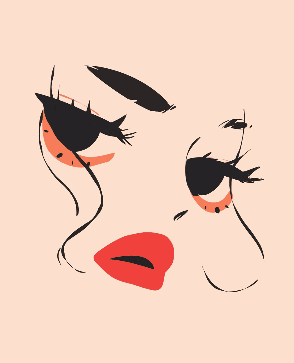 Abstract Face 639 original repeating artwork