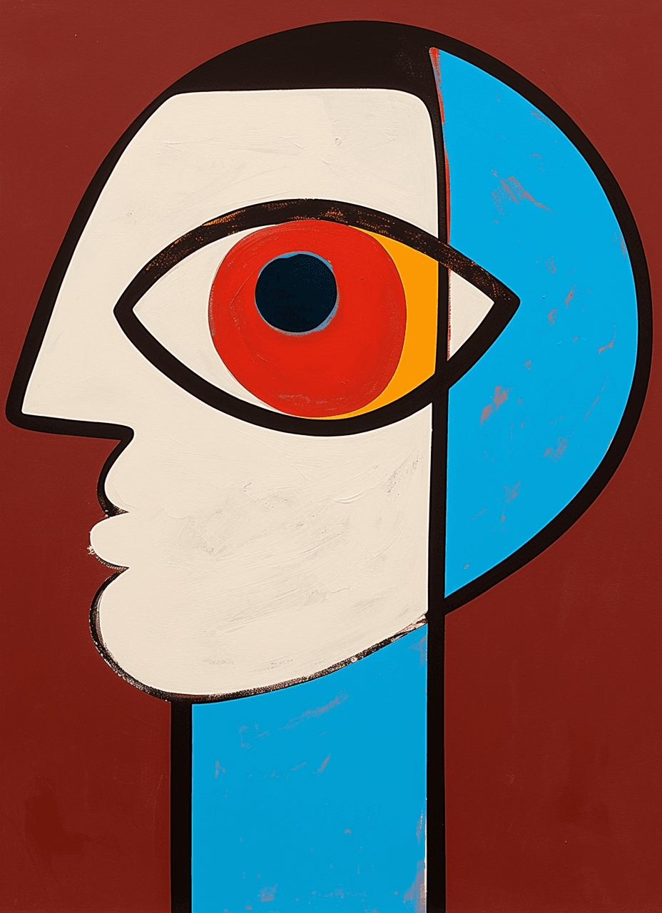 Abstract Face Summer original repeating artwork