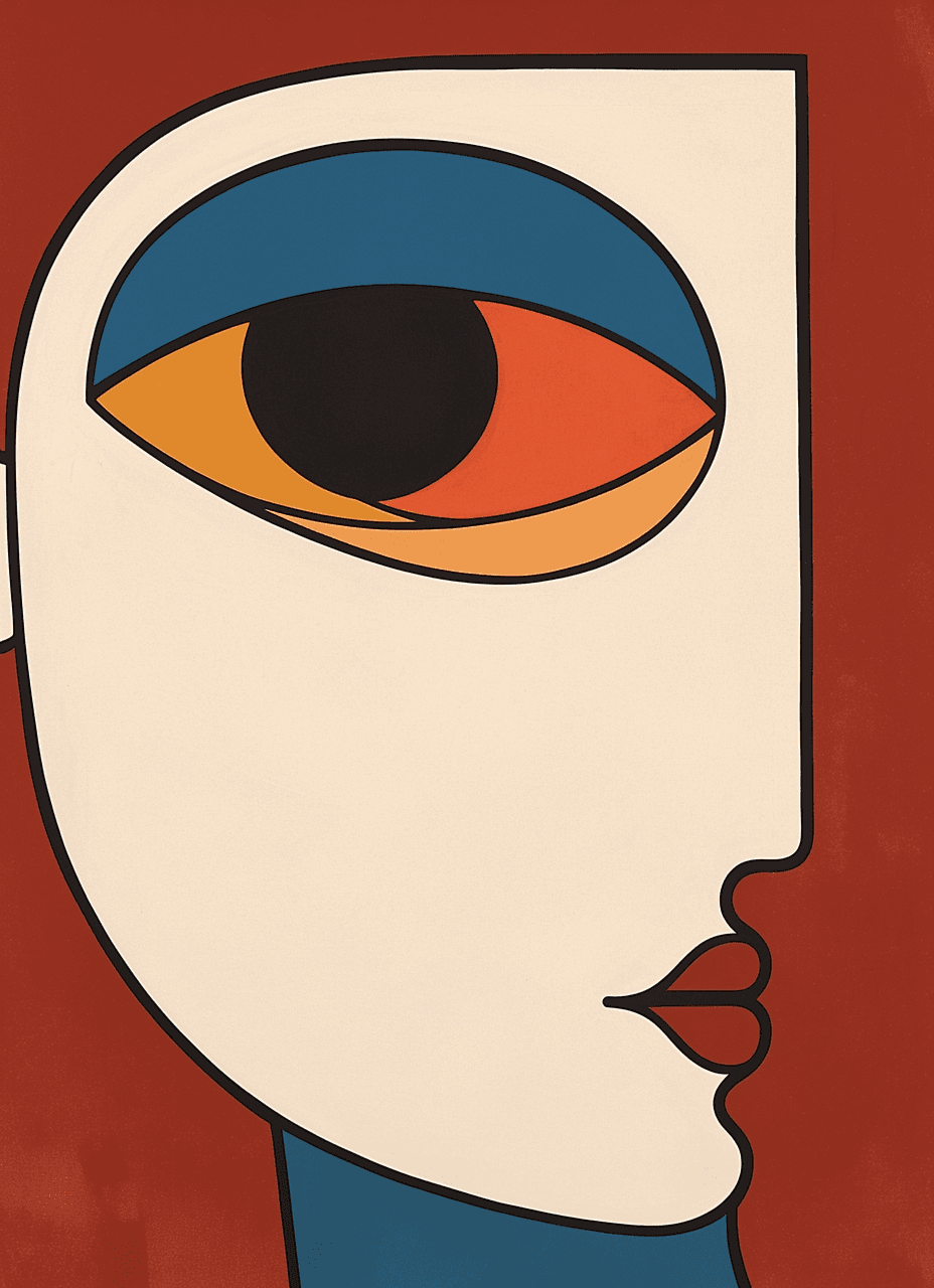 Abstract Face 058 original repeating artwork