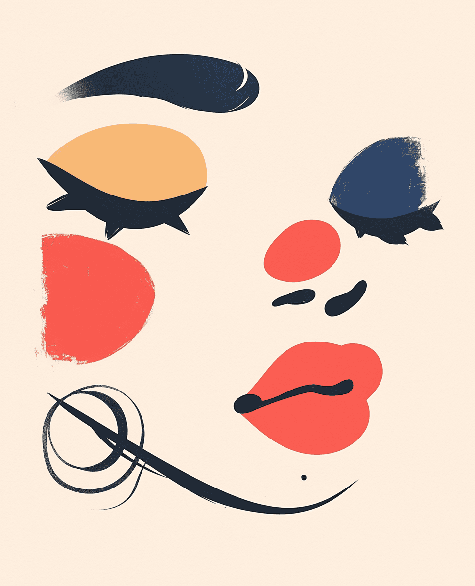 Abstract Face 166 original repeating artwork