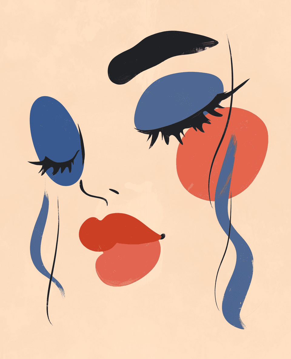 Abstract Face Archive original repeating artwork