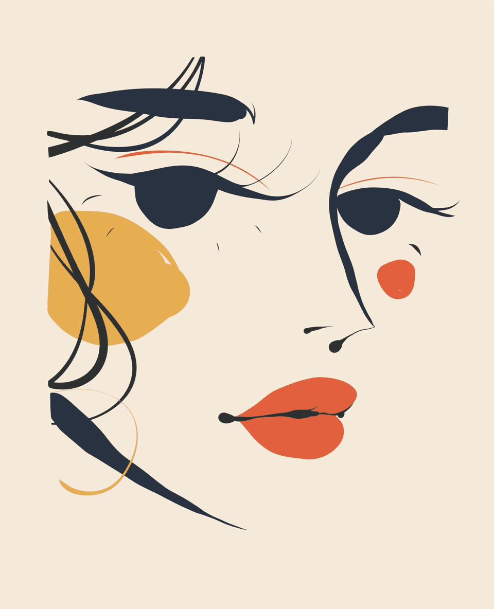 Abstract Face 119 original repeating artwork