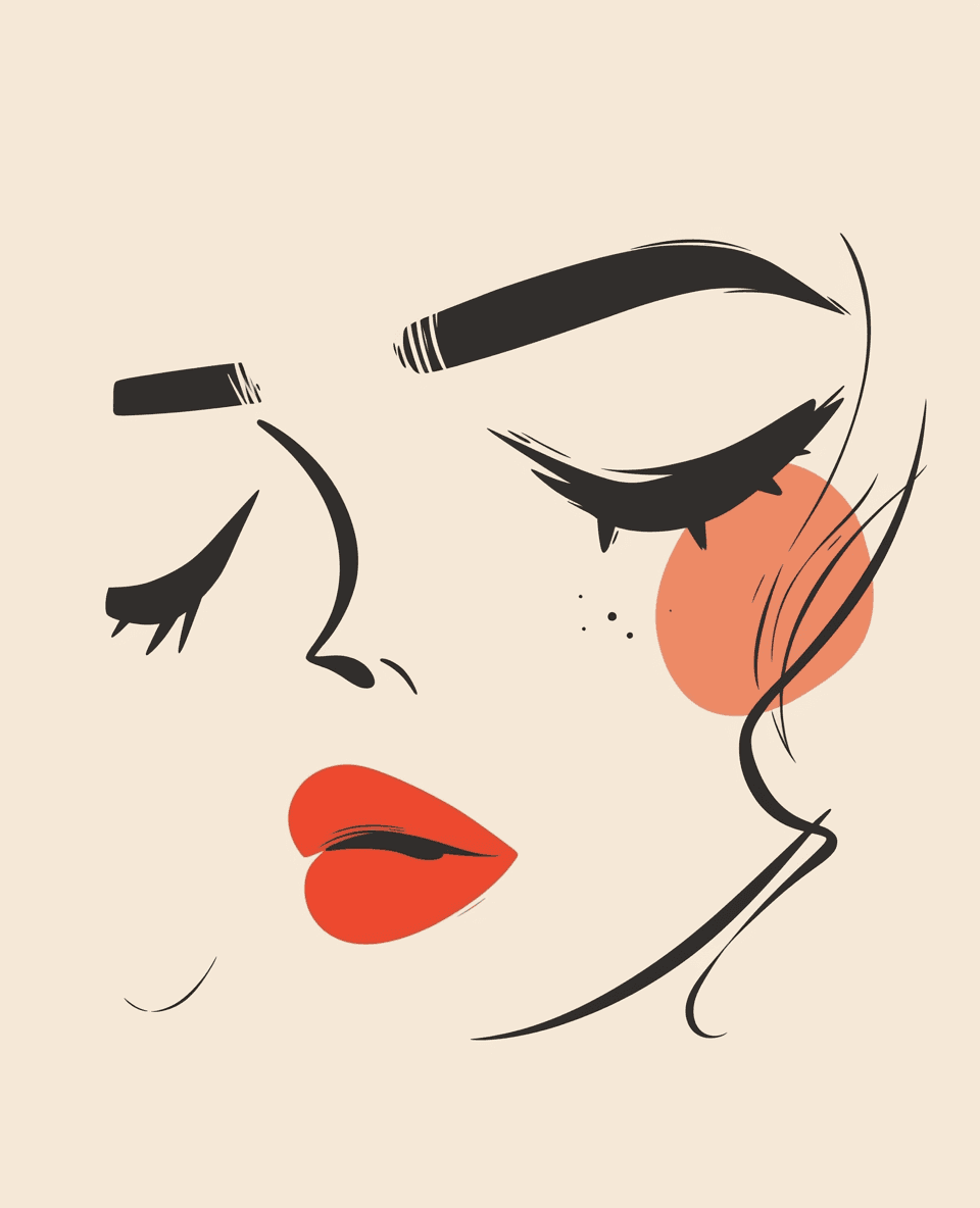 Abstract Face 387 original repeating artwork