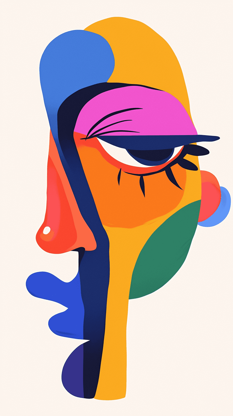 Abstract Face 122 original repeating artwork