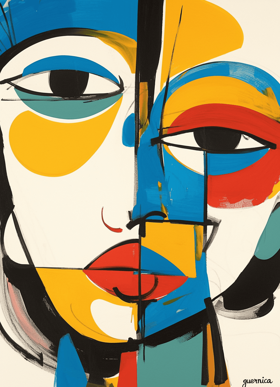Abstract Face 123 original repeating artwork