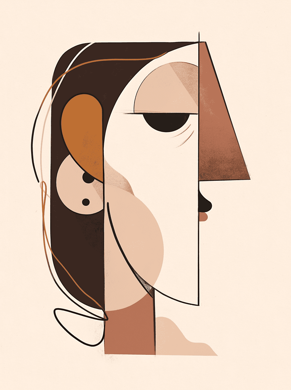 Abstract Face 412 original repeating artwork