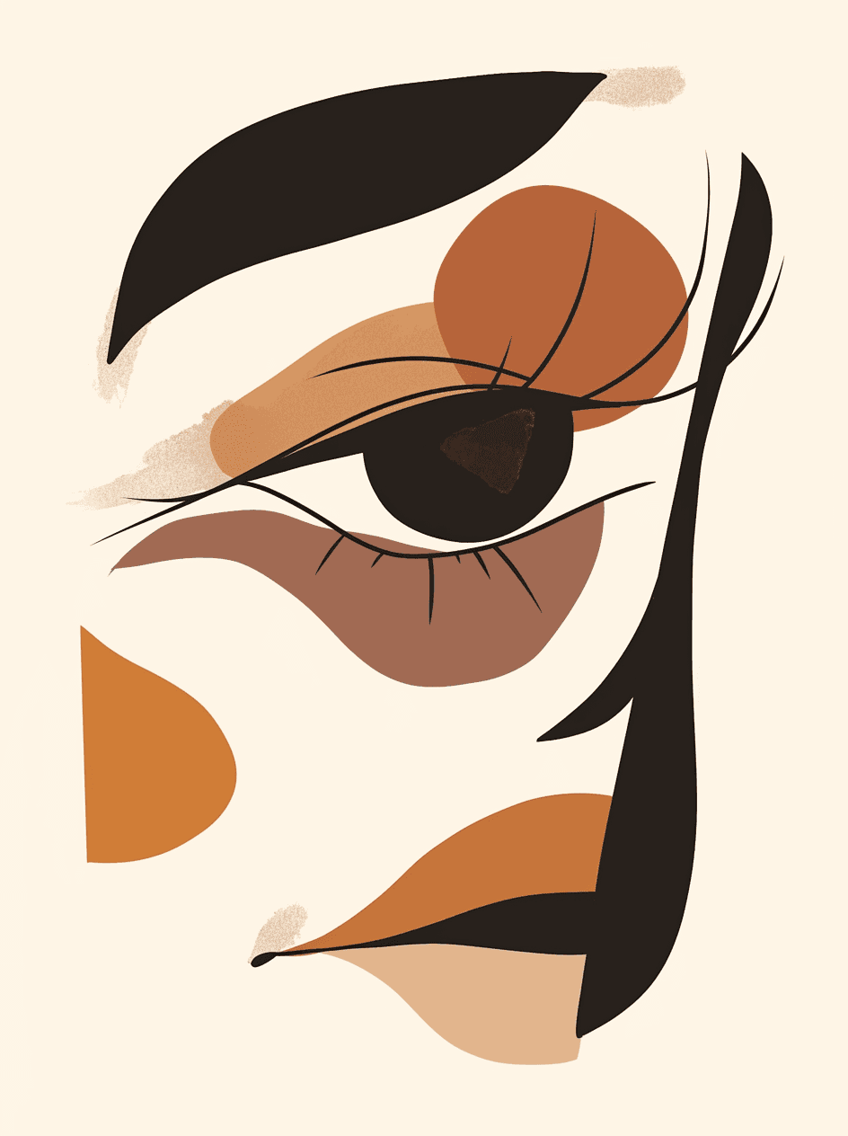 Abstract Face 579 original repeating artwork