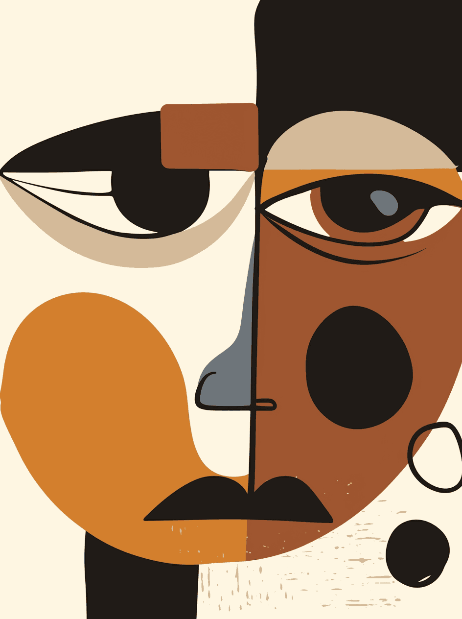 Abstract Face 165 original repeating artwork