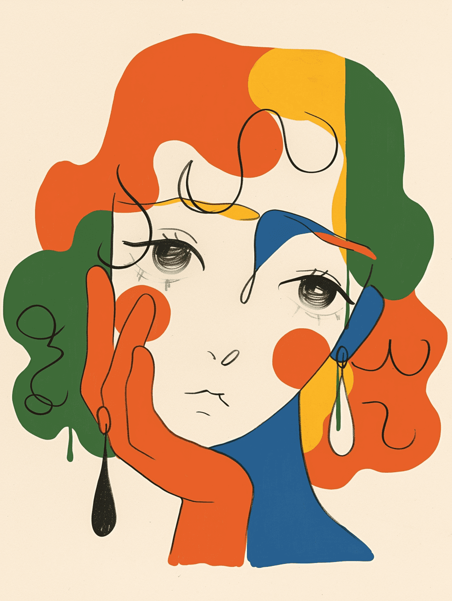 Abstract Face 321 original repeating artwork
