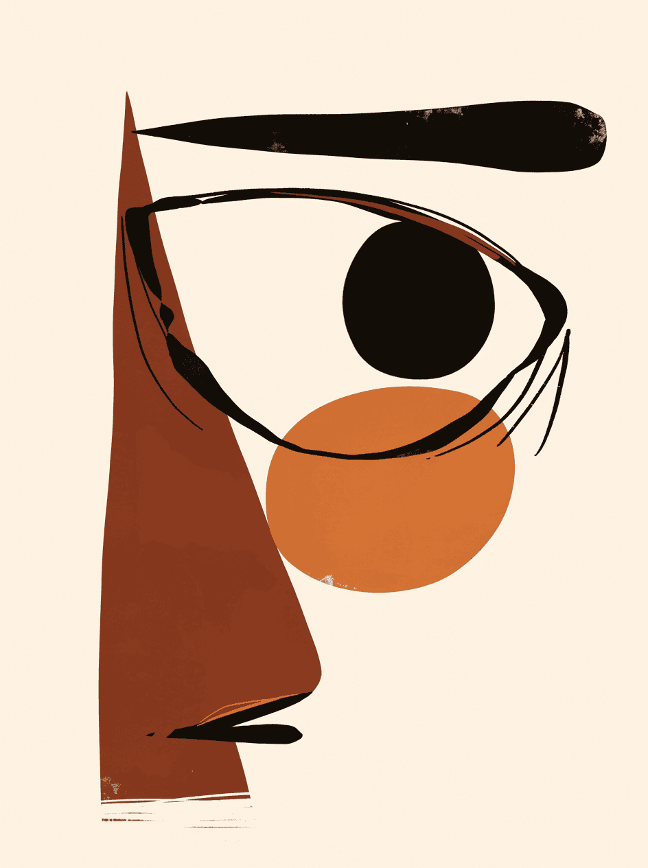 Abstract Face 665 original repeating artwork